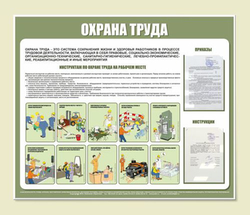 С01 Стенд Охрана труда ( 1200х1000 мм, пластик ПВХ 3 мм, Прямая печать на пластик) - Стенды - Стенды по охране труда - . Магазин Znakstend.ru